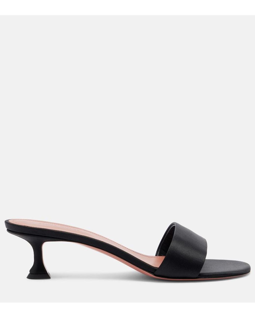 AMINA MUADDI Black Andreea Satin Mules
