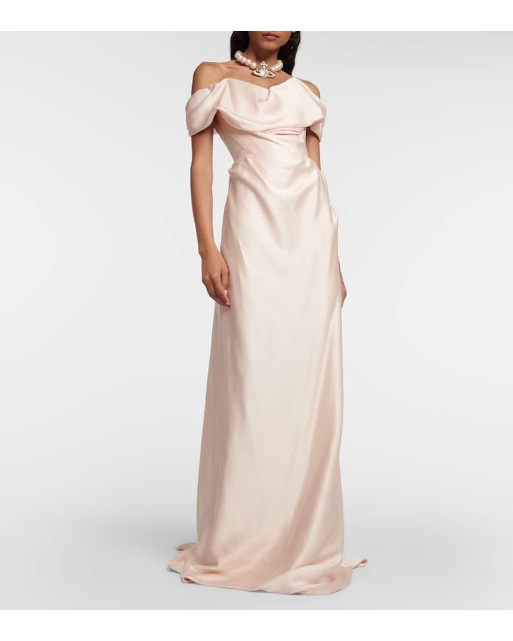 Vivienne Westwood Bridal Nova Cocotte Crepe Satin Gown in Natural | Lyst