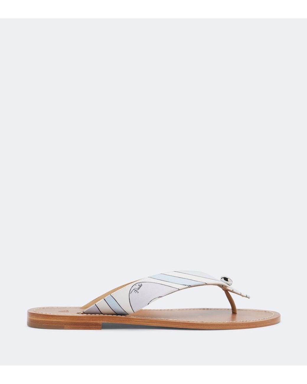 Emilio Pucci Blue Marmo Thong Sandals