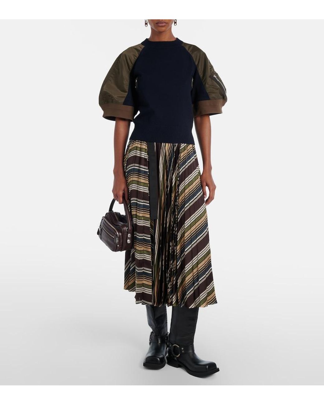 Sacai Blue Paneled Top
