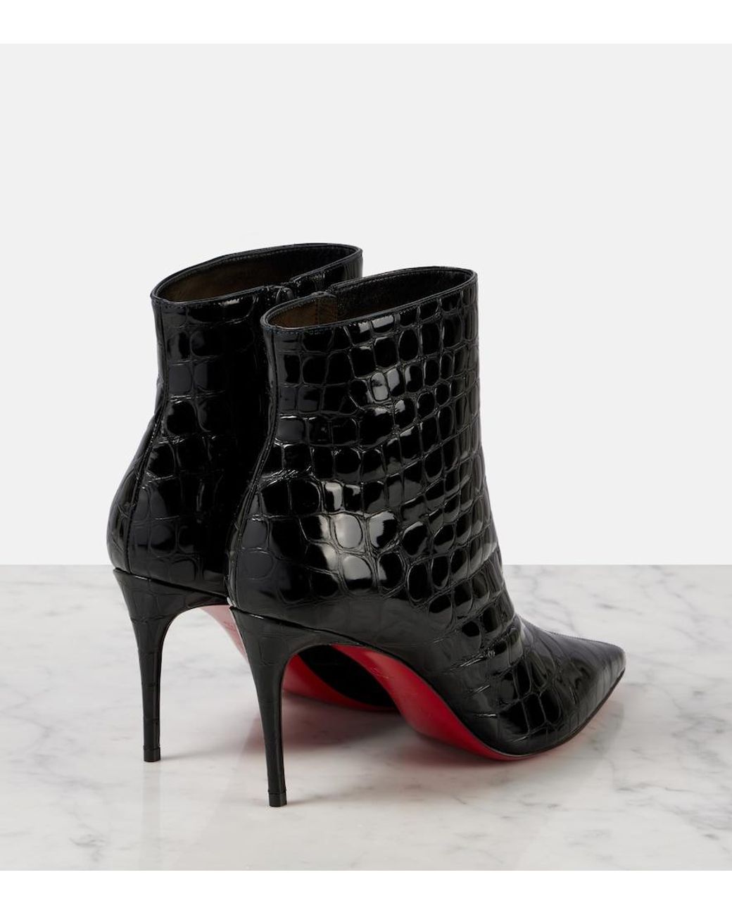 Christian Louboutin So Kate 85 Black Calf Ali Boots