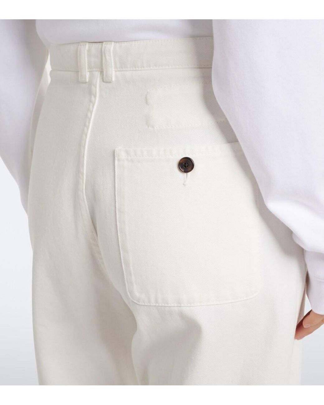 The Row White Berit Wide-Leg Jeans