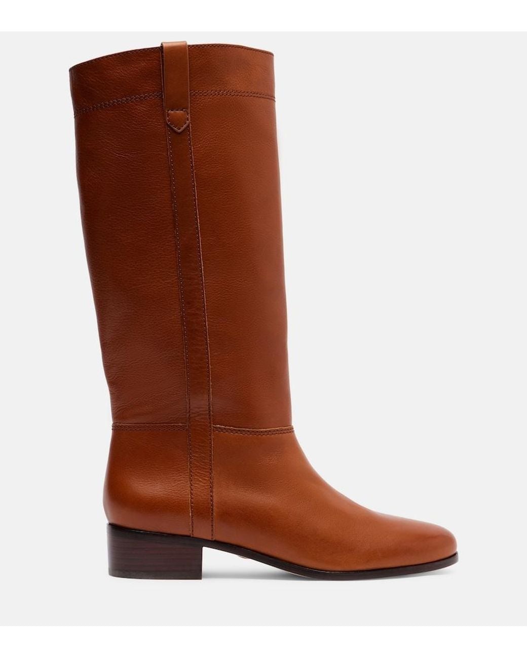 Veronica Beard Brown Leather Knee-High Boots