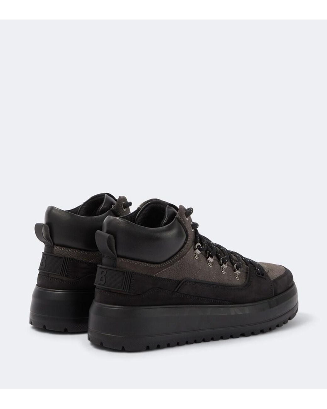 Bogner Black Antwerp Leather Lace-Up Boots for men