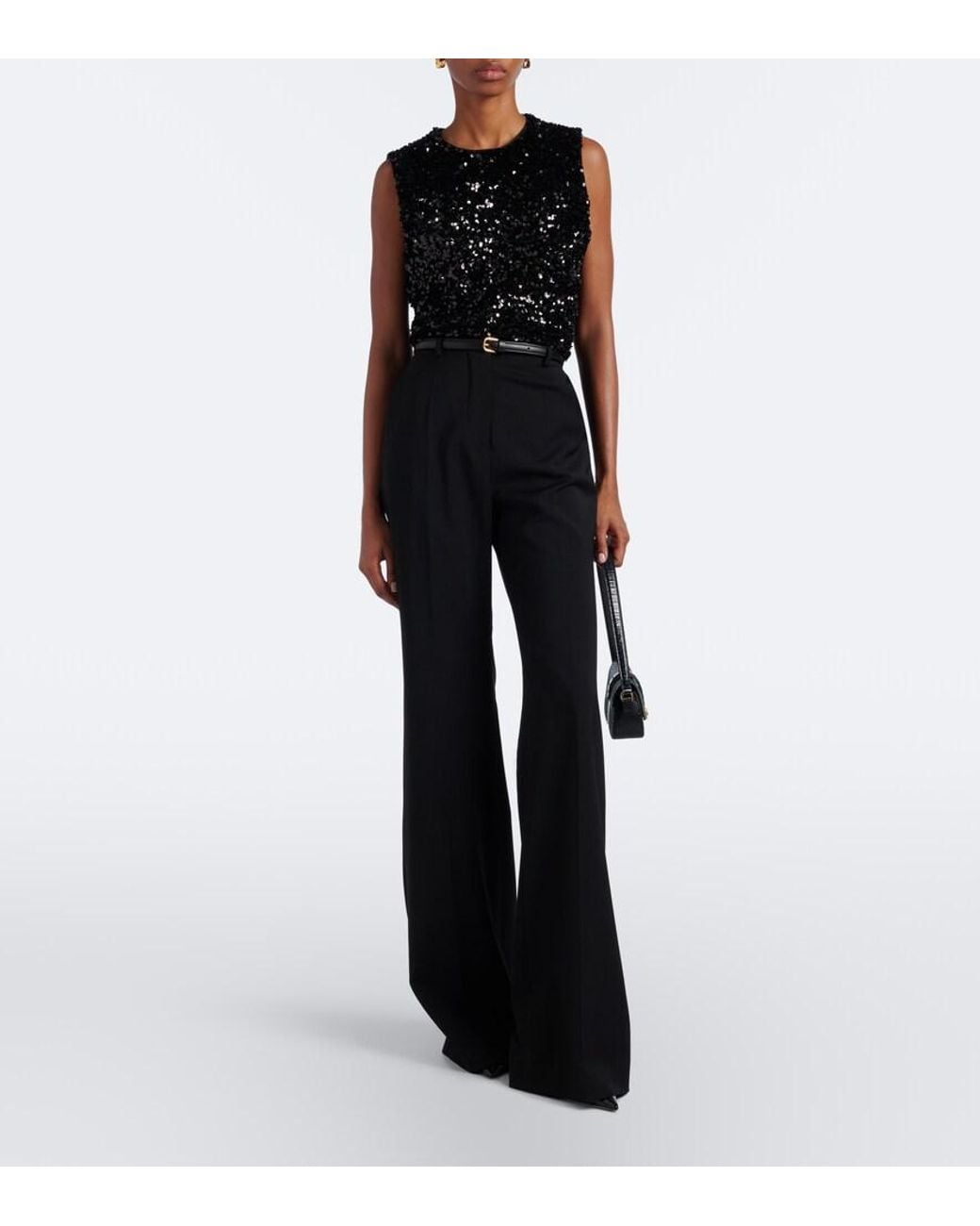 Vince Black Sequined Top