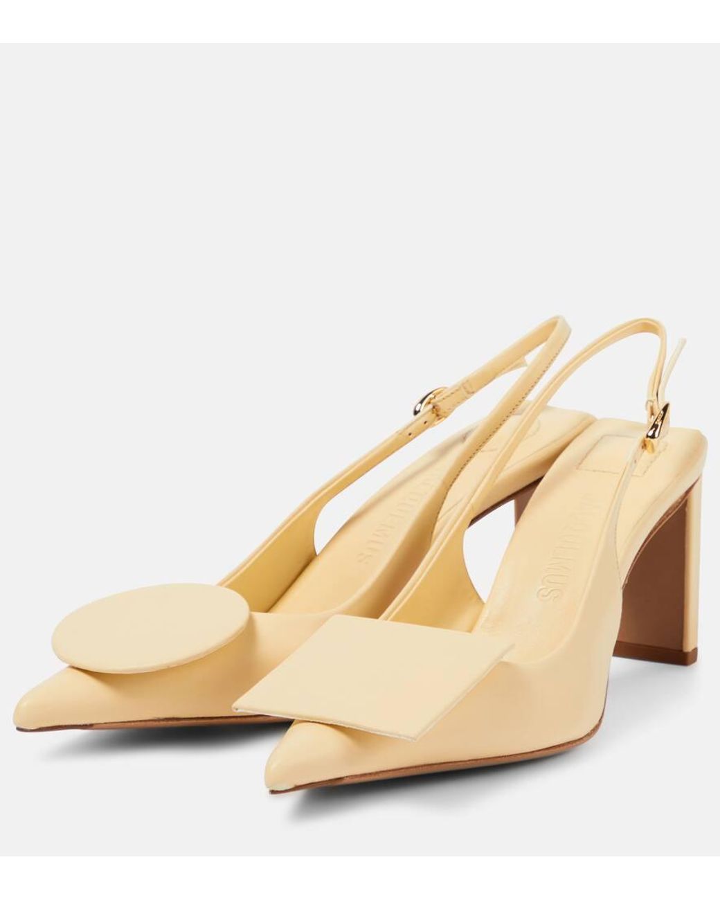 Jacquemus Les Slingbacks Duelo Hautes Slingback Pumps in Natural Lyst