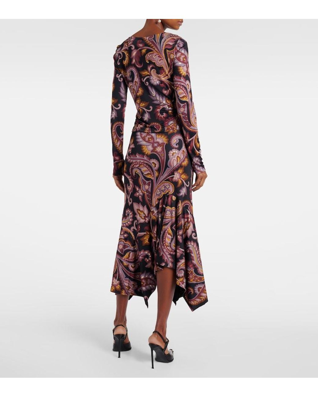 Etro Red Paisley Jersey Top