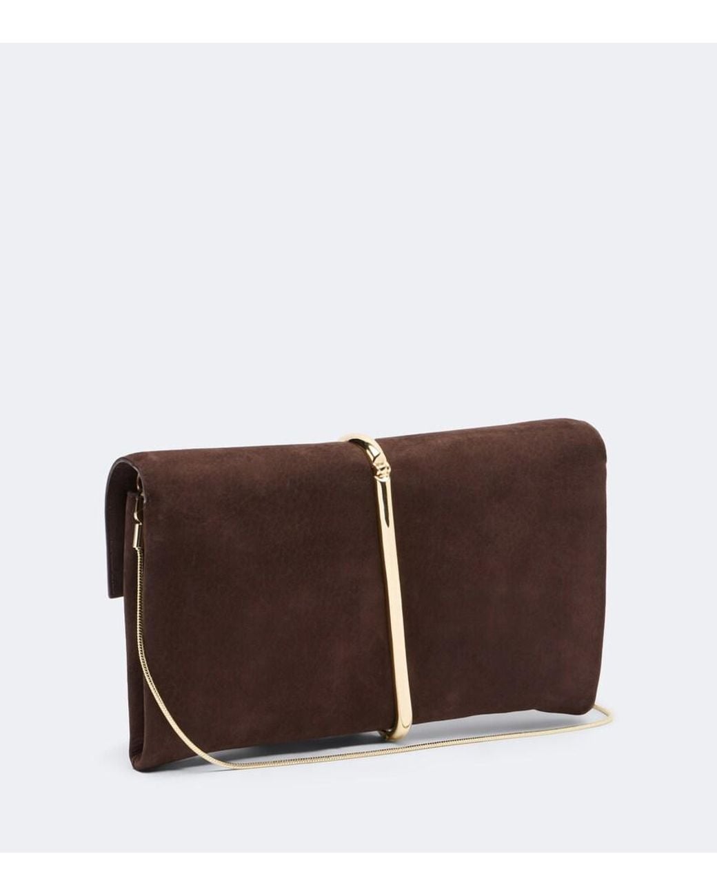 Jonathan Simkhai Brown Amaya Leather Clutch