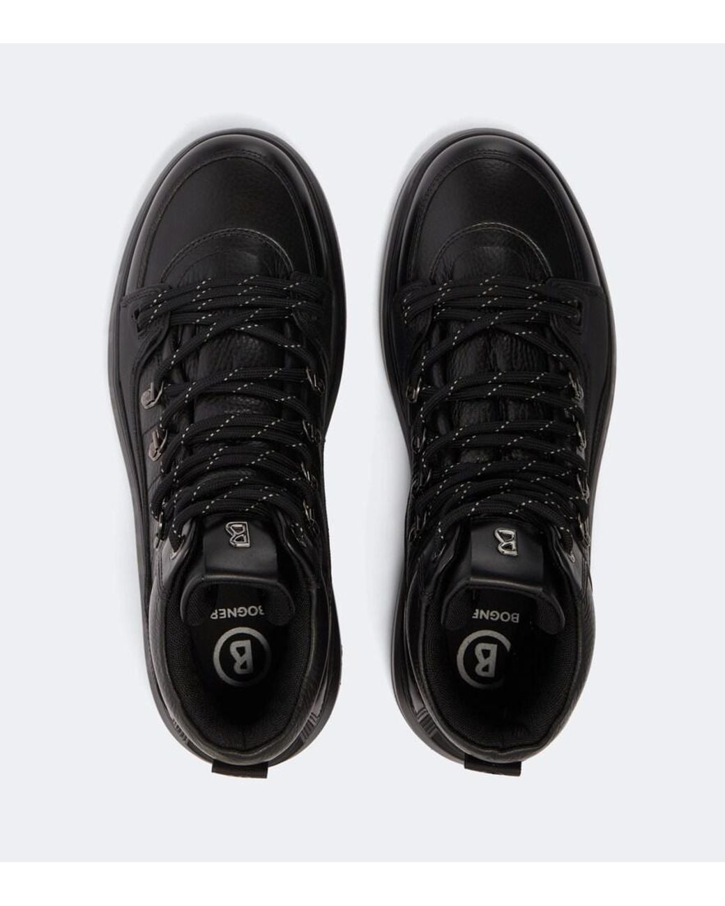 Bogner Black Antwerp Leather Lace-Up Boots for men