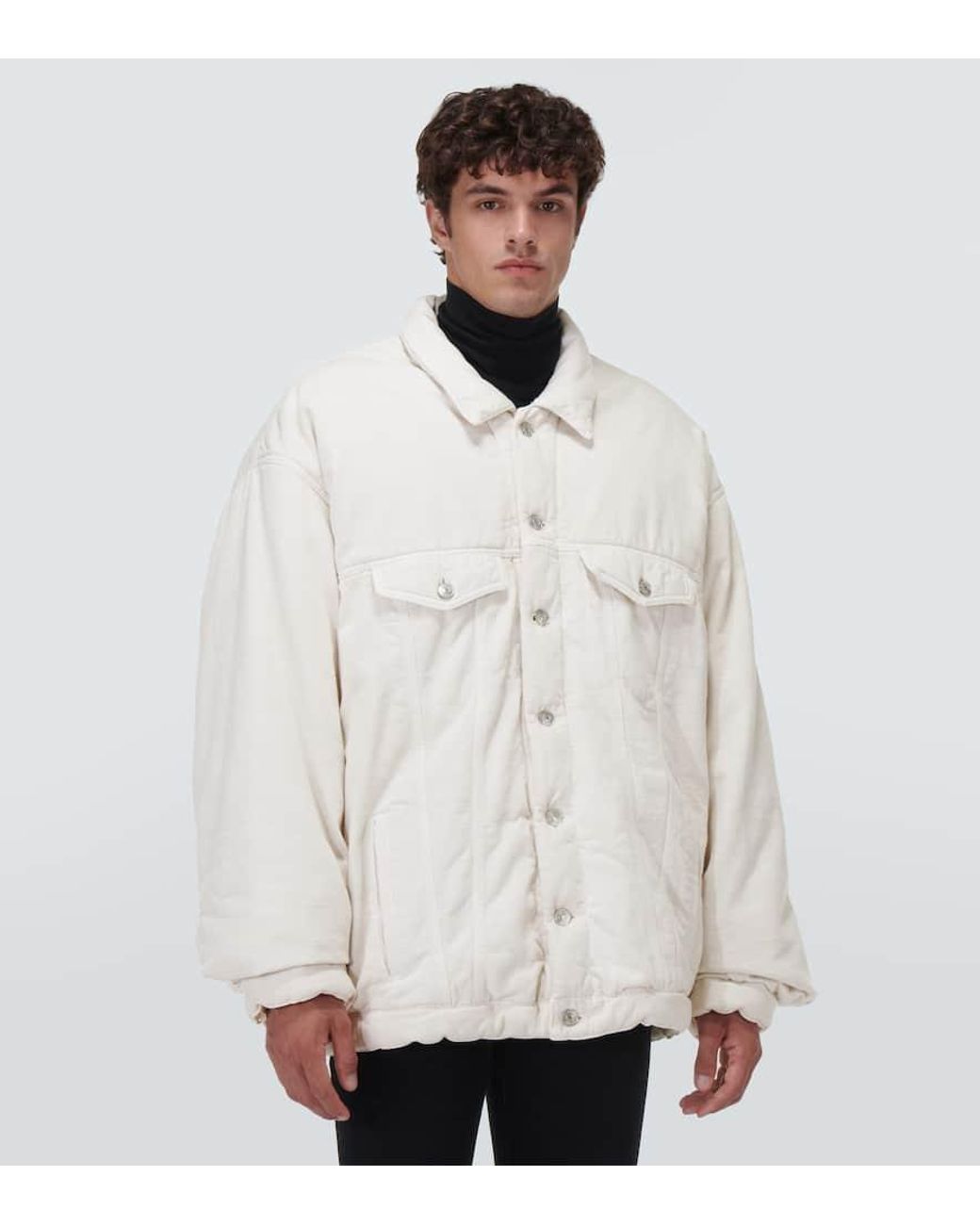 Balenciaga white shop jean jacket