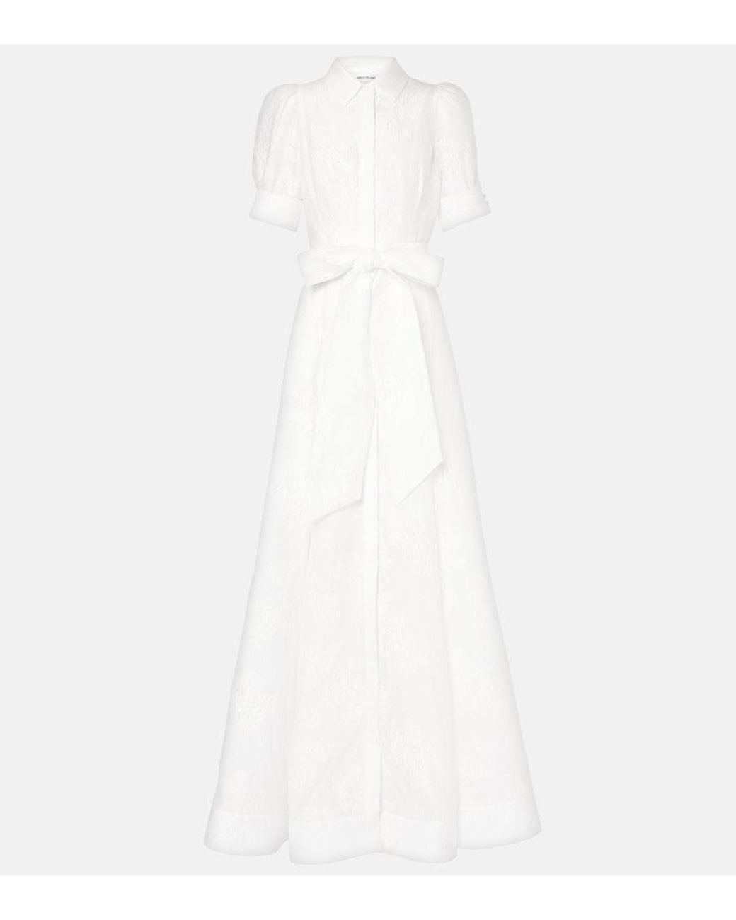 Rebecca Vallance White Bridal Annette Brocade Gown