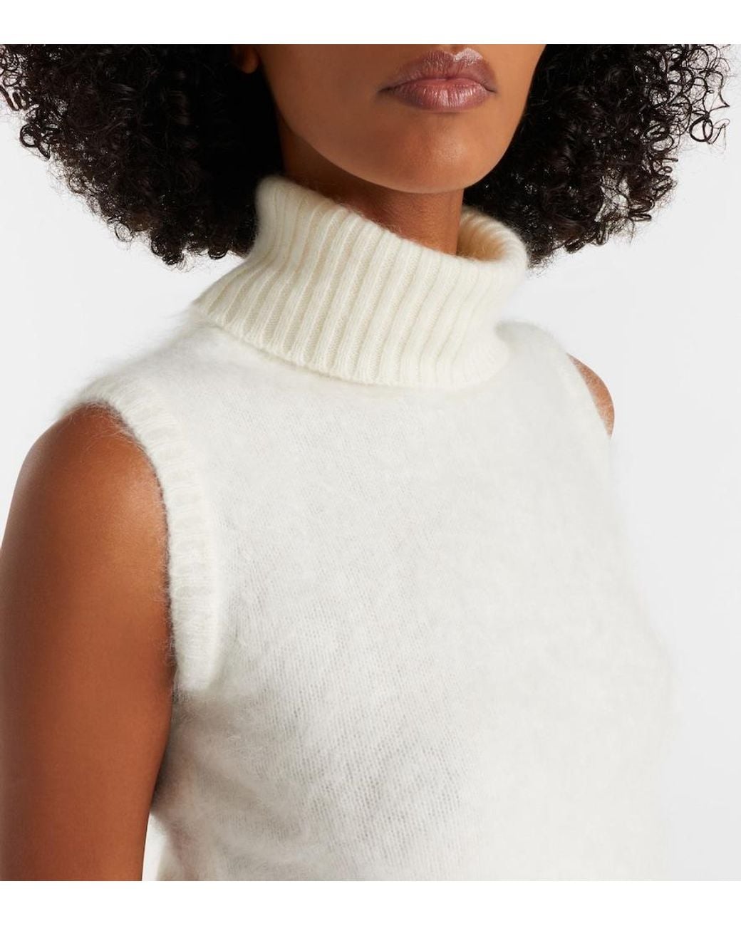 Veronica Beard White Mazzy Cashmere Sweater
