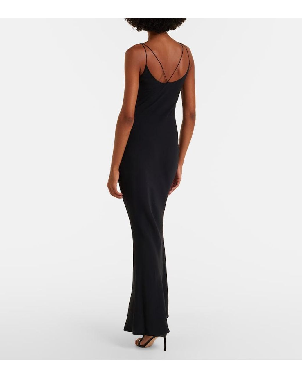 Tom Ford Blue Satin Slip Dress