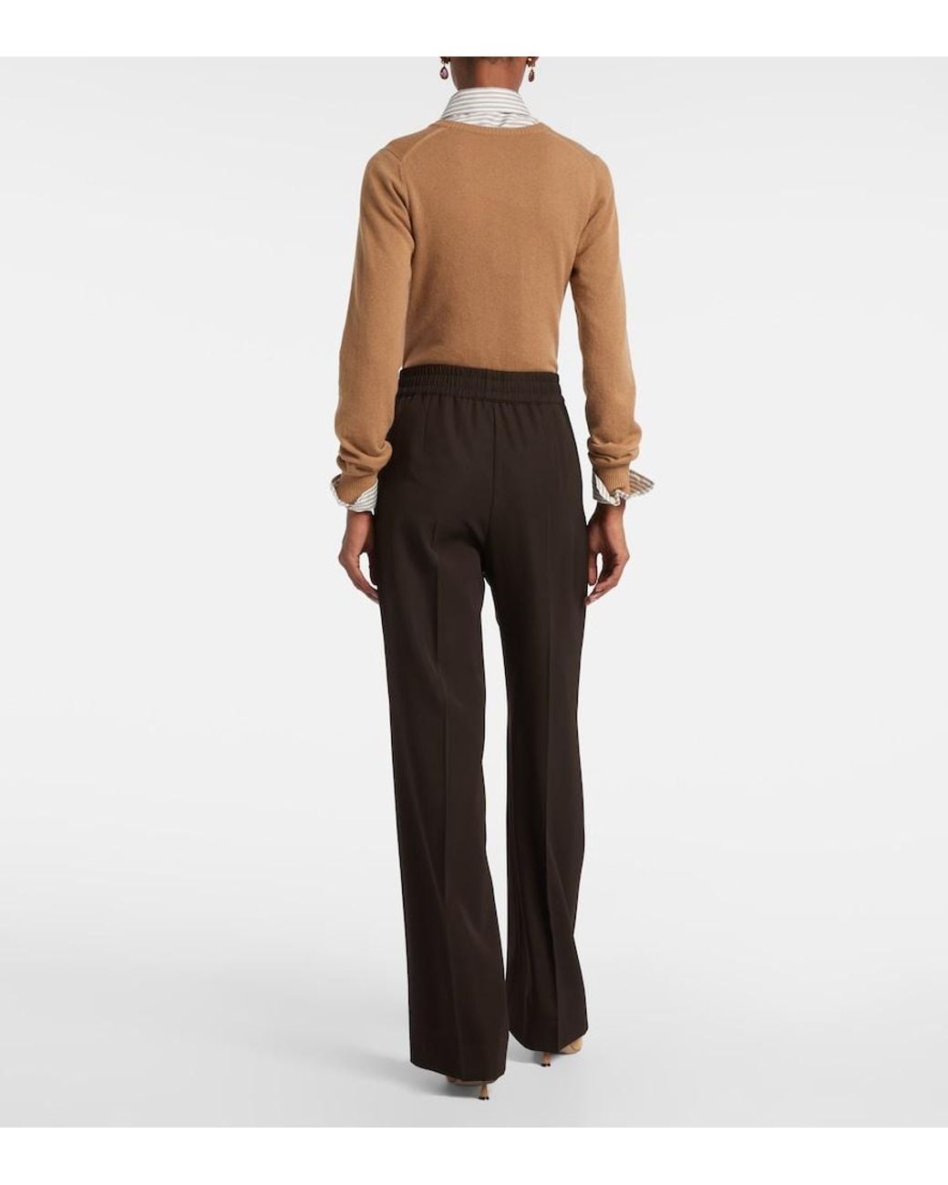 Dolce & Gabbana Black Virgin Wool Wide-Leg Pants