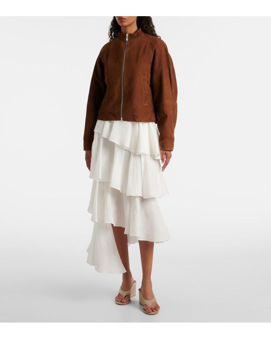 Alaïa Brown Suede Jacket