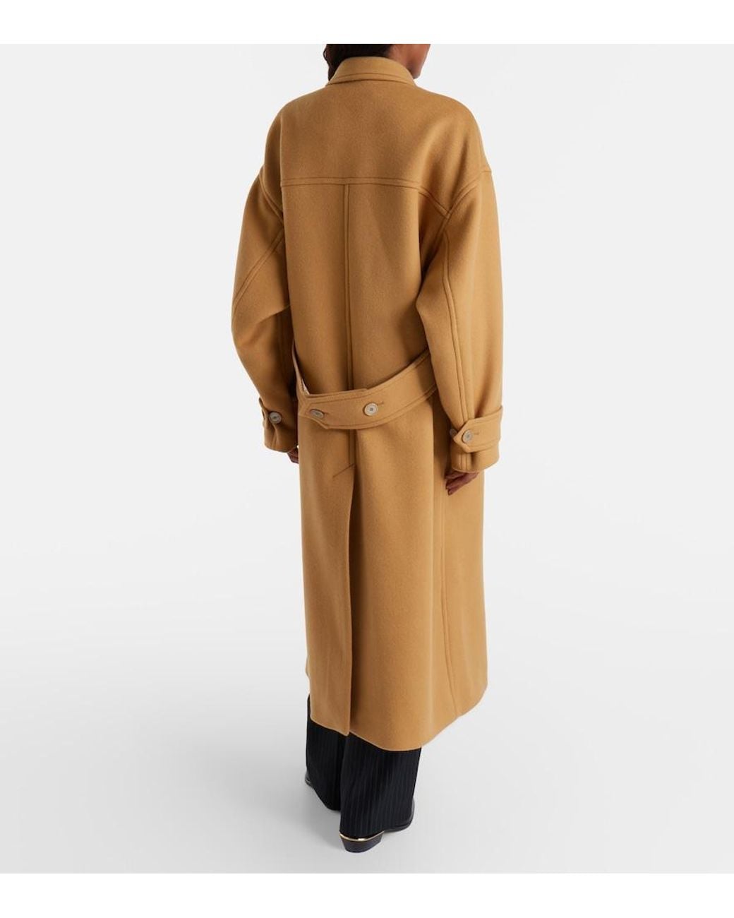 Isabel Marant Natural Winry Wool And Cashmere-Blend Coat