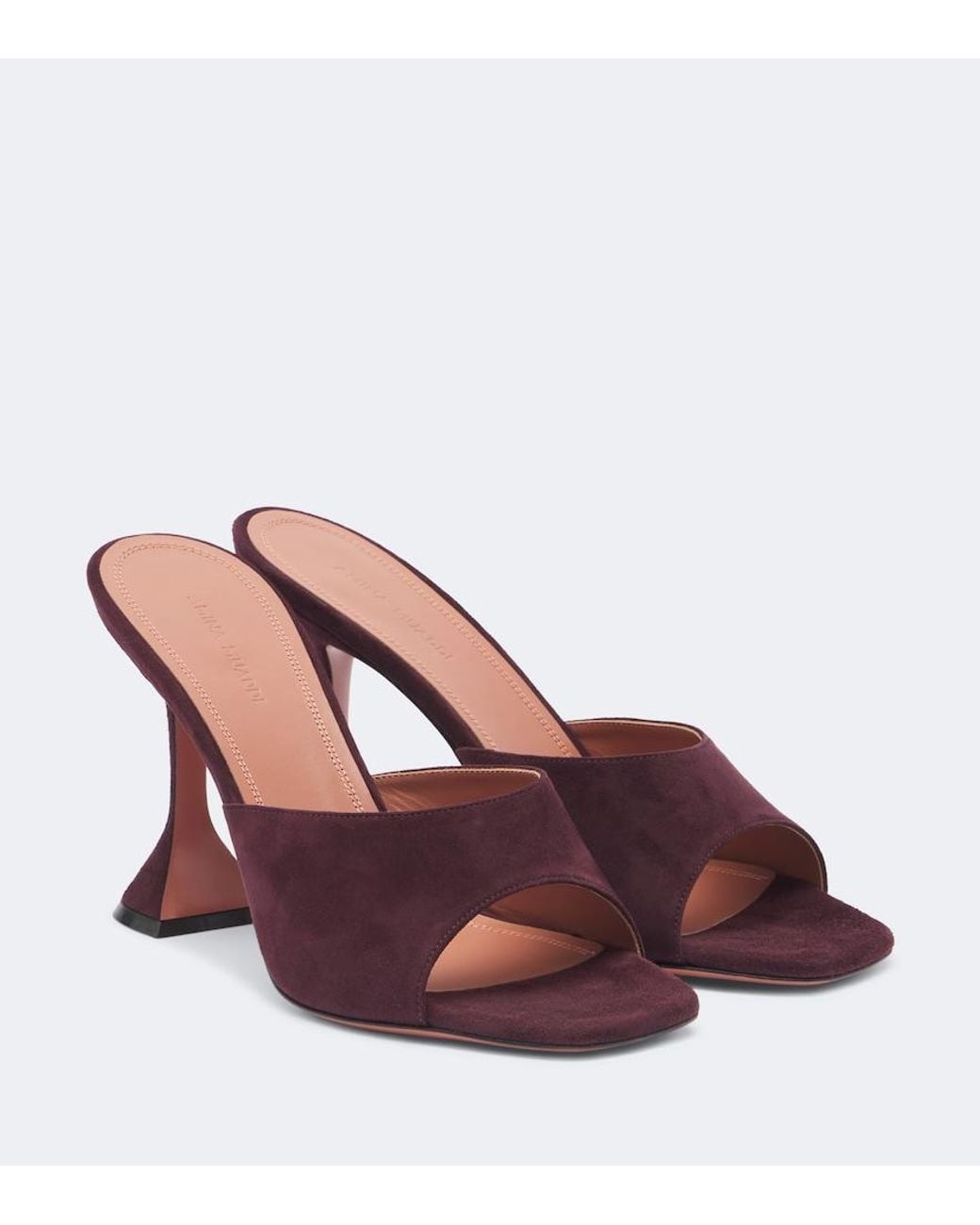 AMINA MUADDI Red Lupita Suede Mules