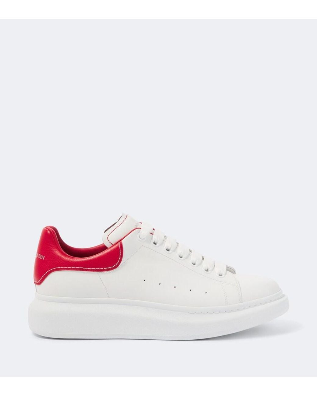 McQueen White Oversized Leather Sneakers for men
