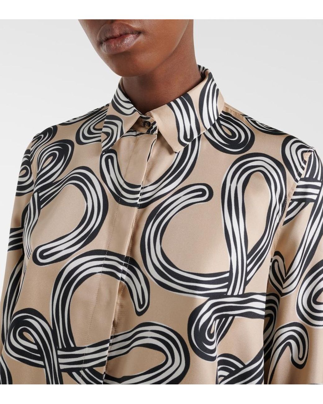 Loewe Natural Paula's Ibiza Anagram Silk Shirt
