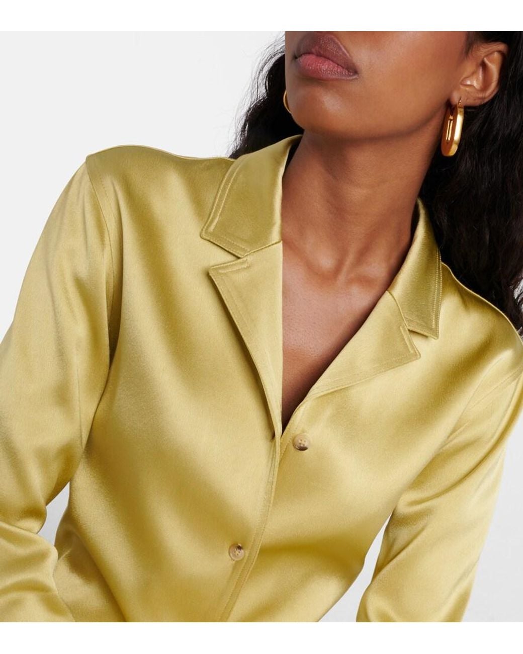 Totême  Yellow Satin Shirt