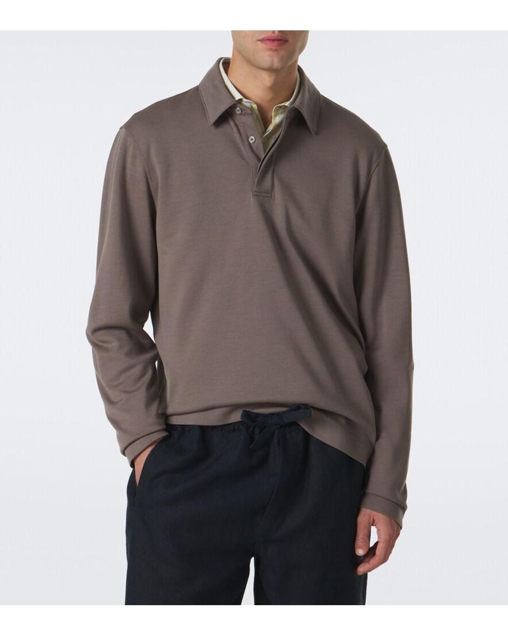 Orlebar Brown Brown Ben Wool Jersey Polo Shirt for men
