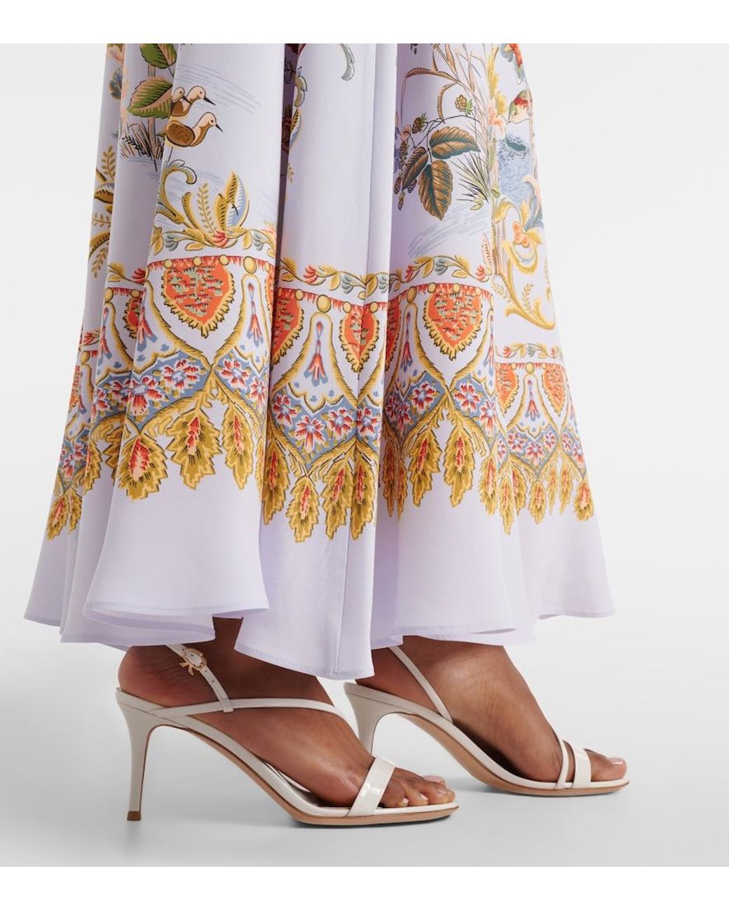 Gianvito Rossi Natural Manhattan Patent Leather Sandals
