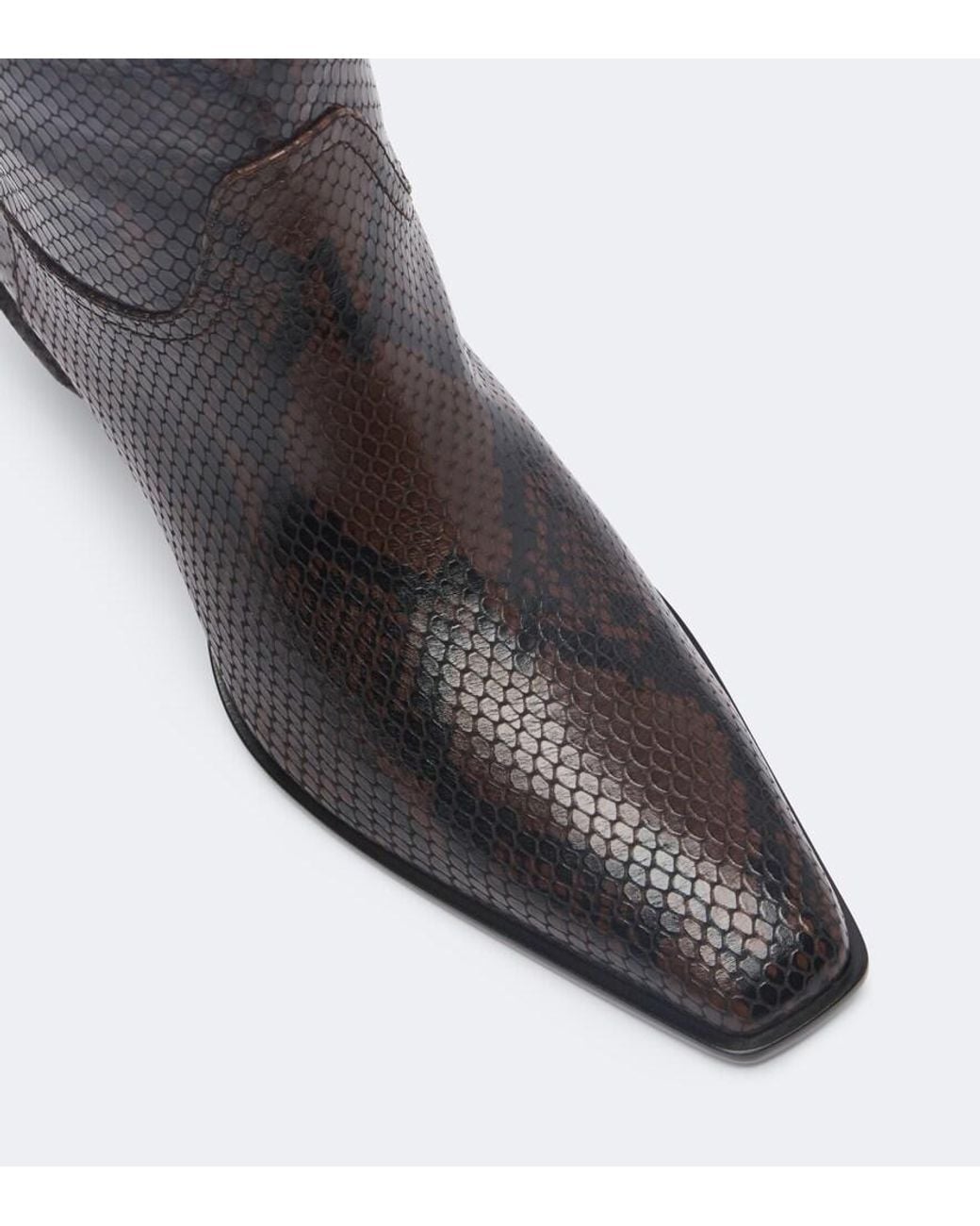 Paris Texas Black Bettina Snake-Effect Leather Knee-High Boots