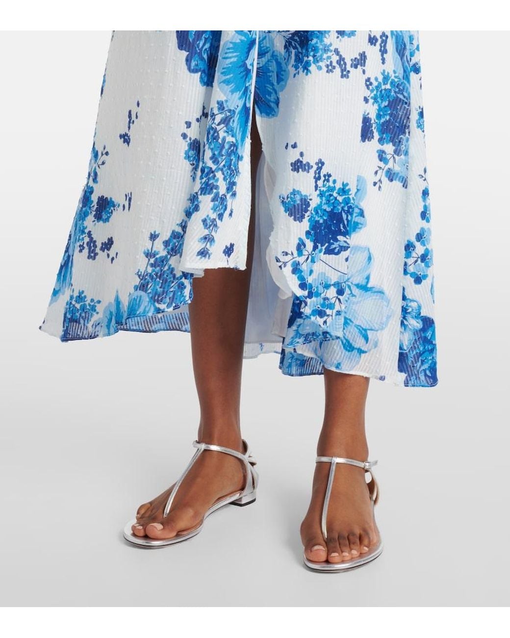 Poupette Blue Bilitis Floral Maxi Skirt