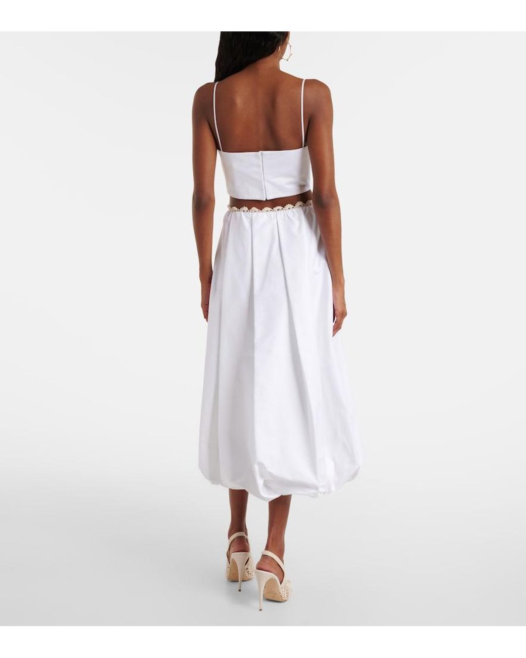 Magda Butrym Natural Crochet Cotton Bustier Top