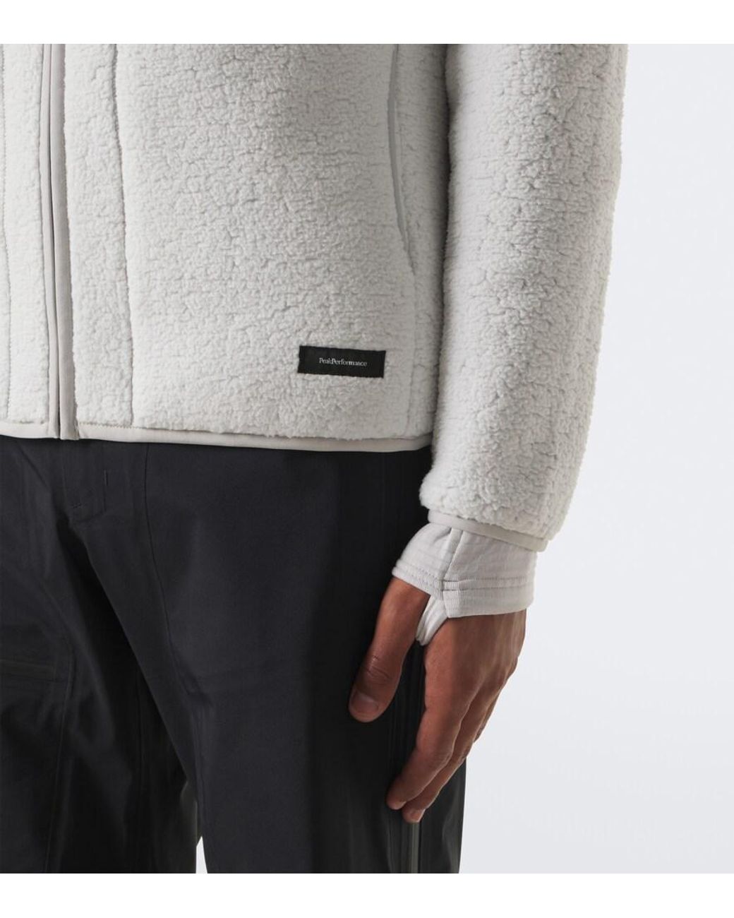 Peak Performance White Wildrush Teddy Jacket for men