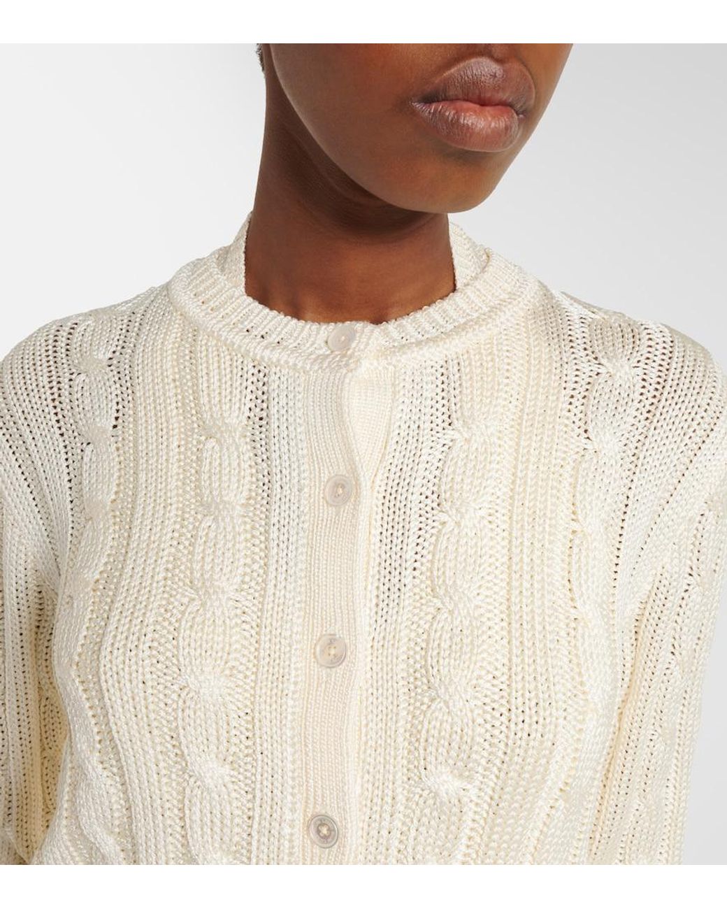 Ralph Lauren Natural Silk Cardigan