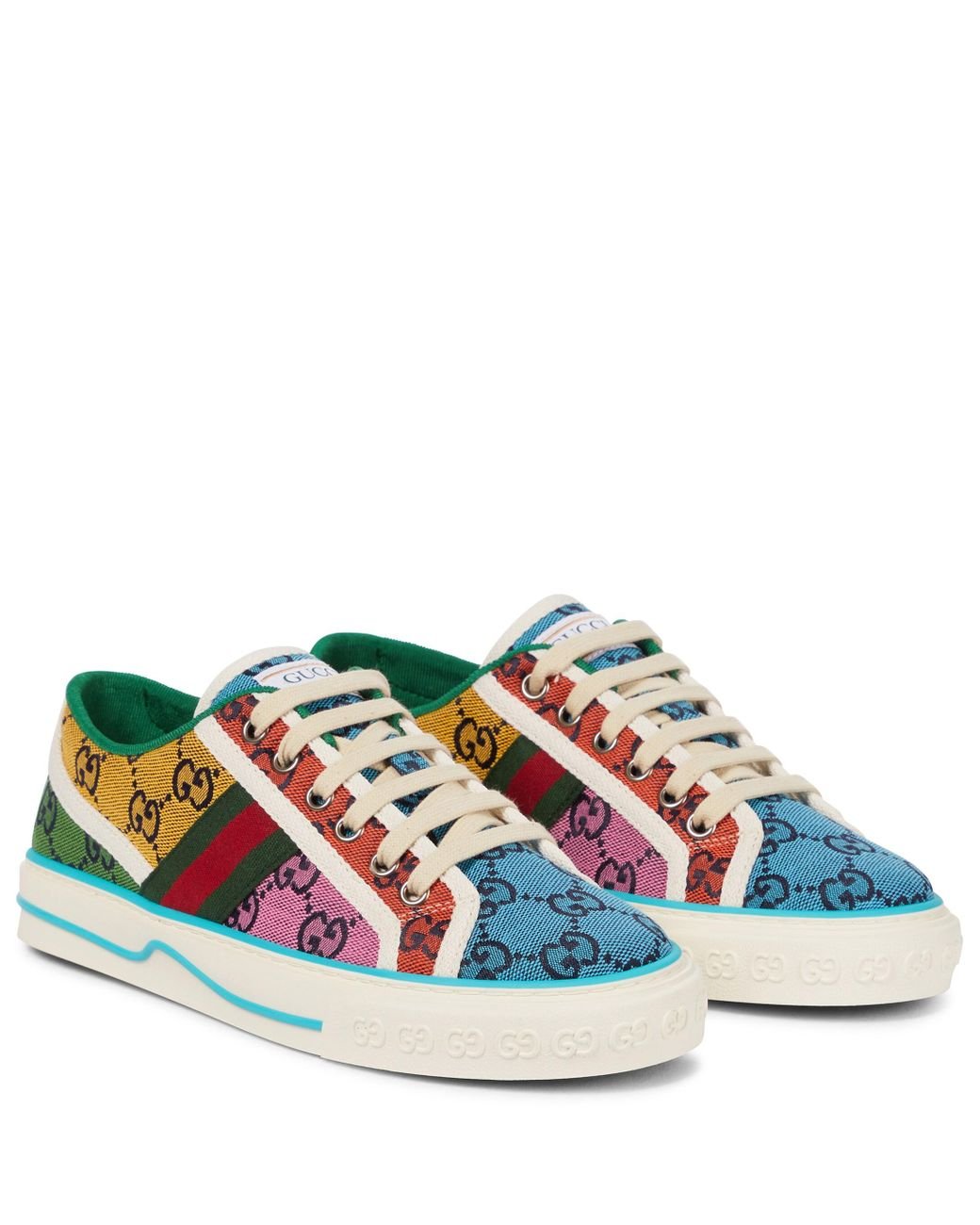 Gucci Tennis 1977 GG Multicolour Sneakers in Yellow Lyst UK