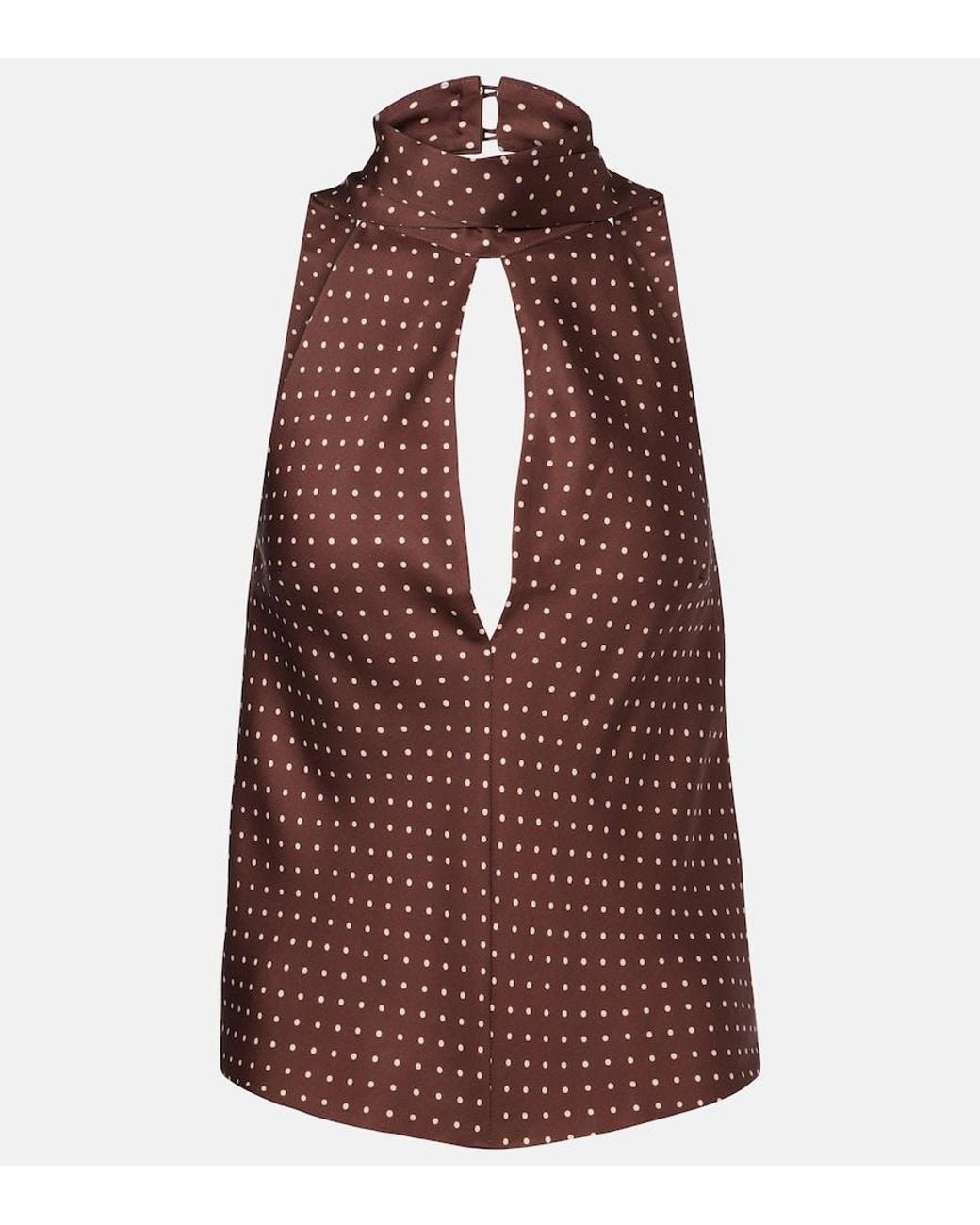 Posse Red Phoebe Polka-Dot Halterneck Top
