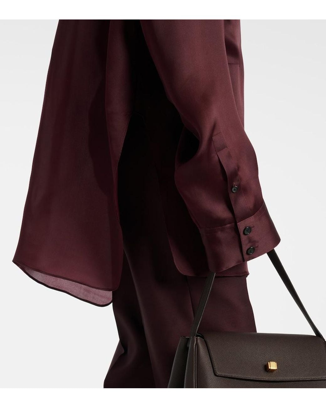 Khaite Purple Matteo Silk Shirt