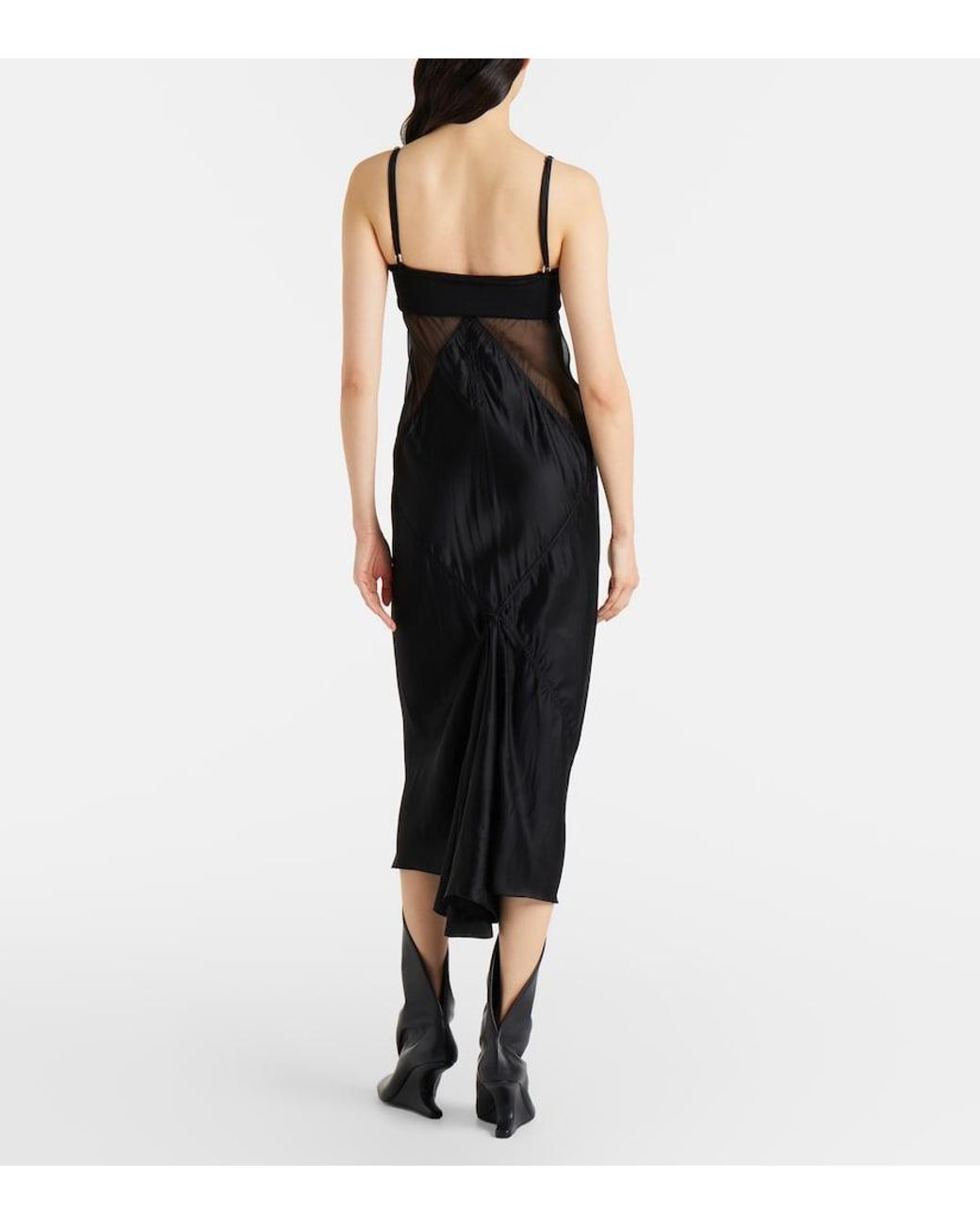 Rick Owens Black Combo Slip Dress