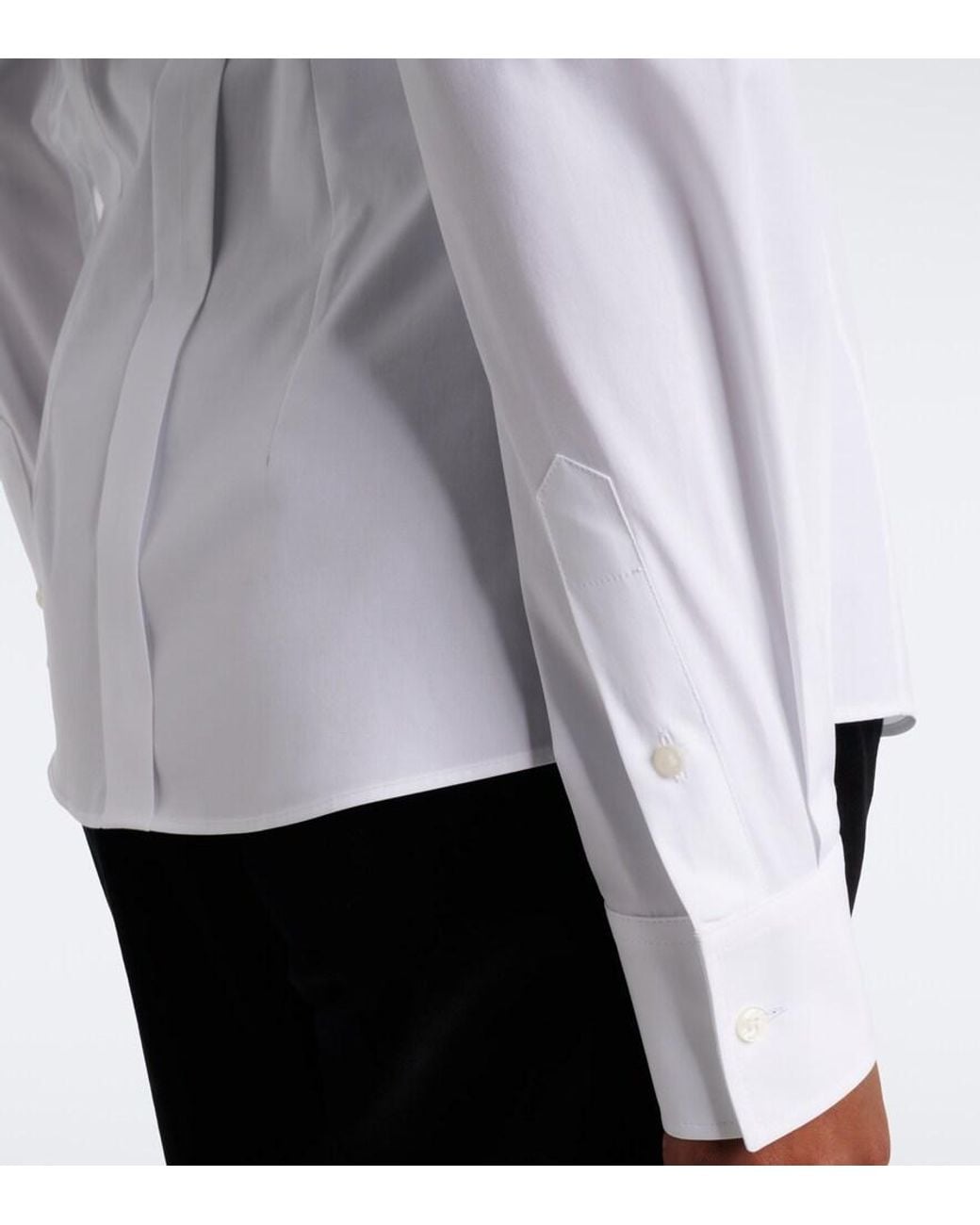 Dolce & Gabbana White Cotton-Blend Shirt