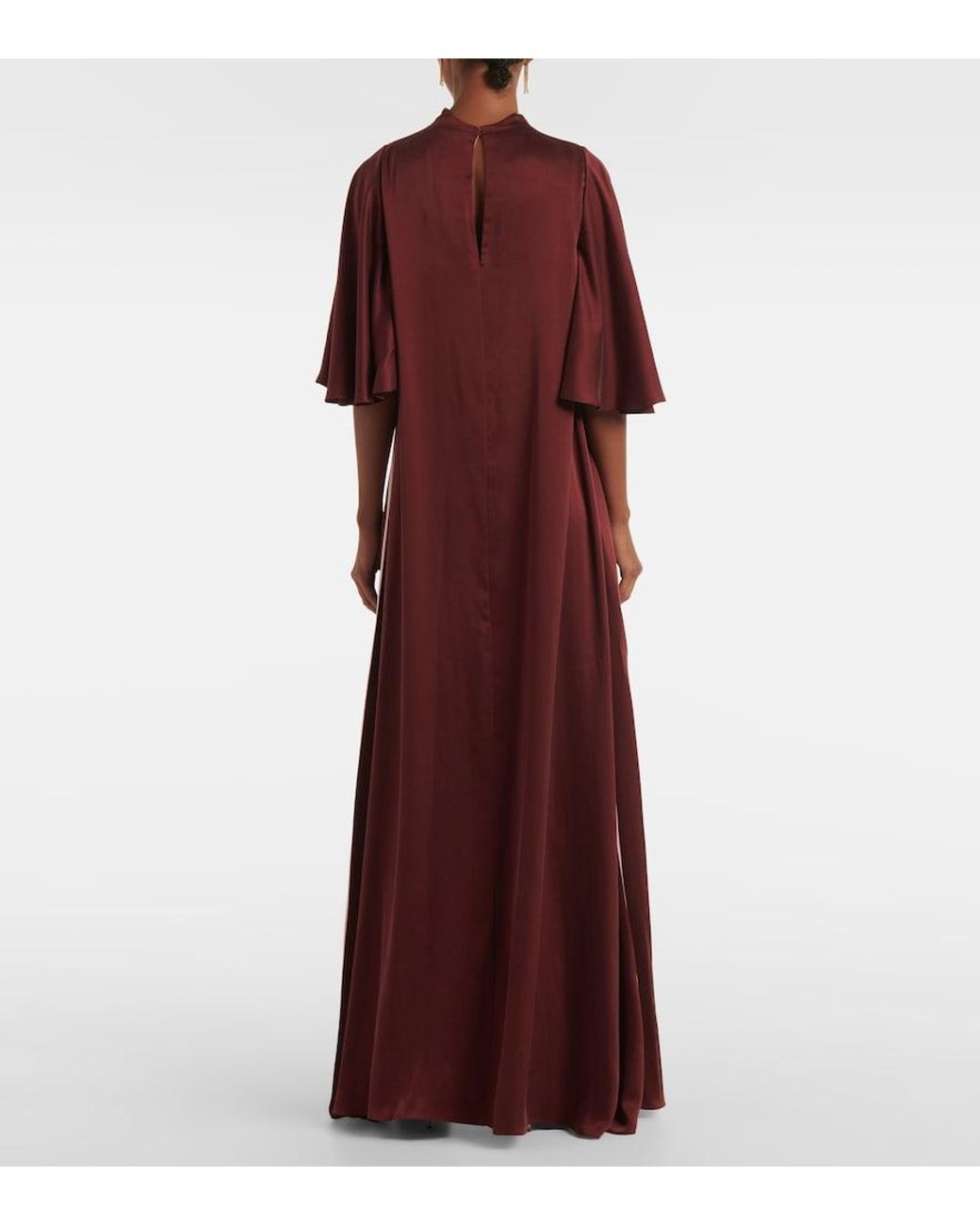 Roksanda Purple Kalydria Caped Silk Gown
