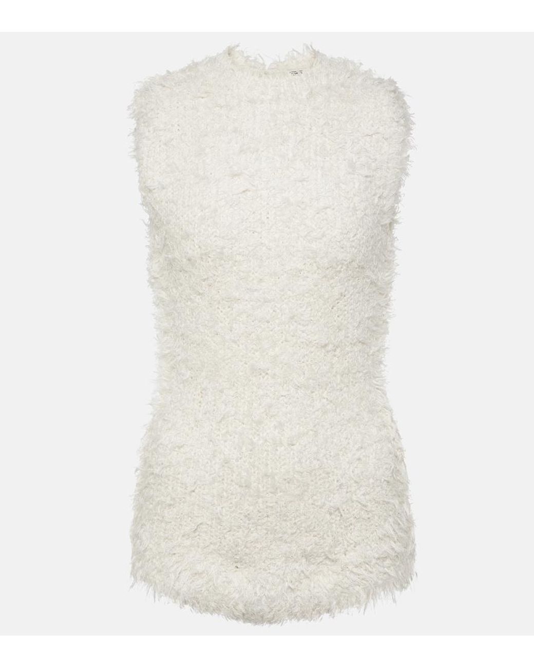Totême White Silk Sweater Vest