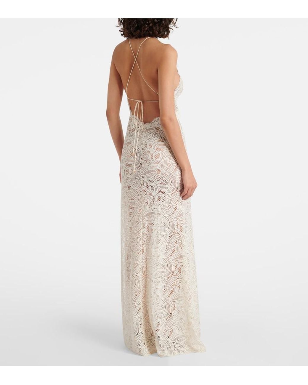 Alexandra Miro White Arabella Lace Maxi Dress