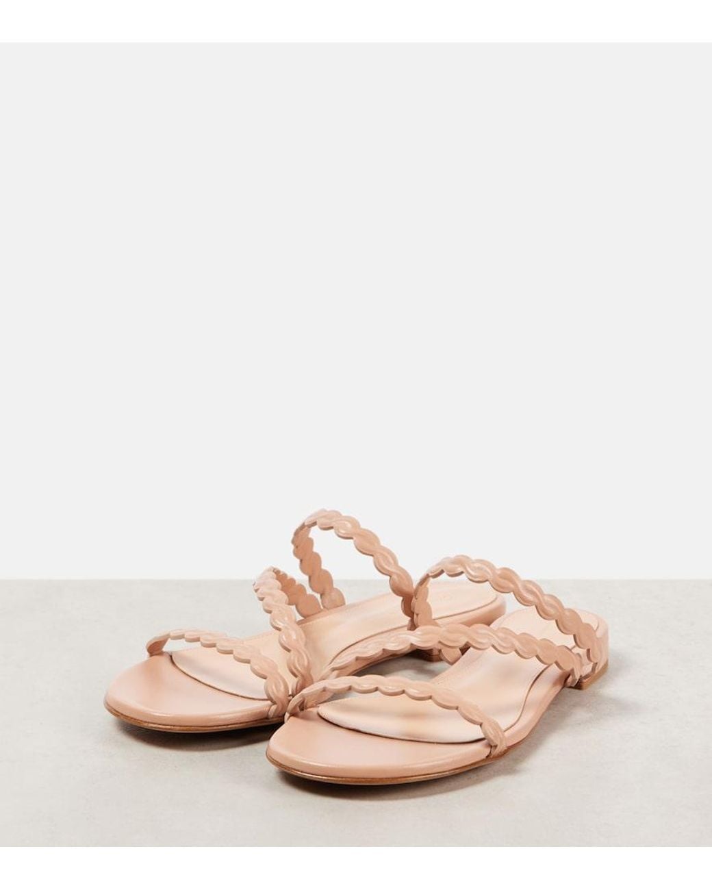 Gianvito Rossi Pink Leather Sandals
