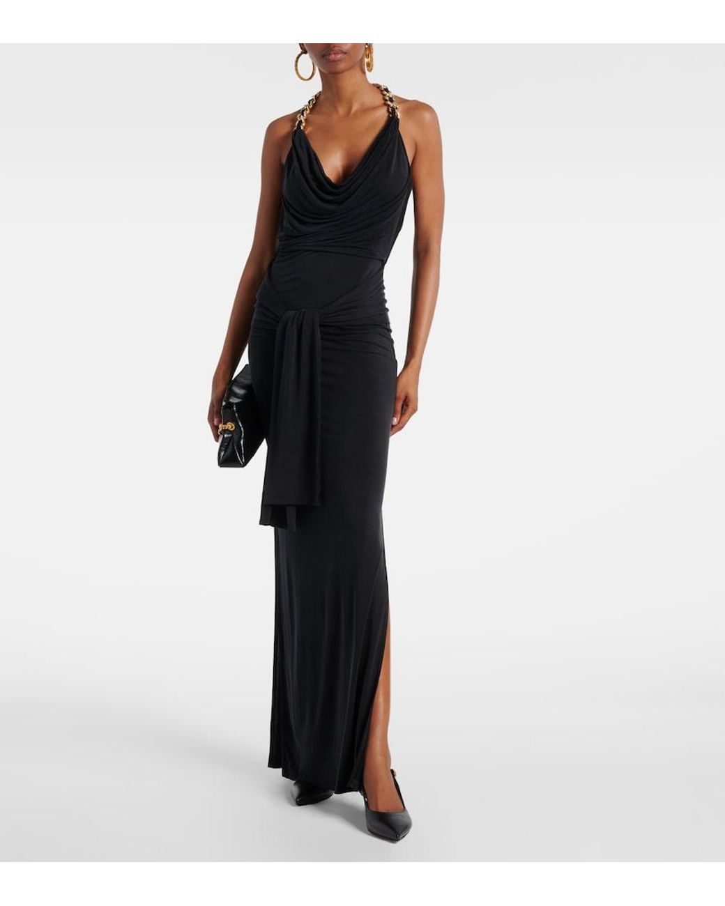 Robe Balmain en coloris Black