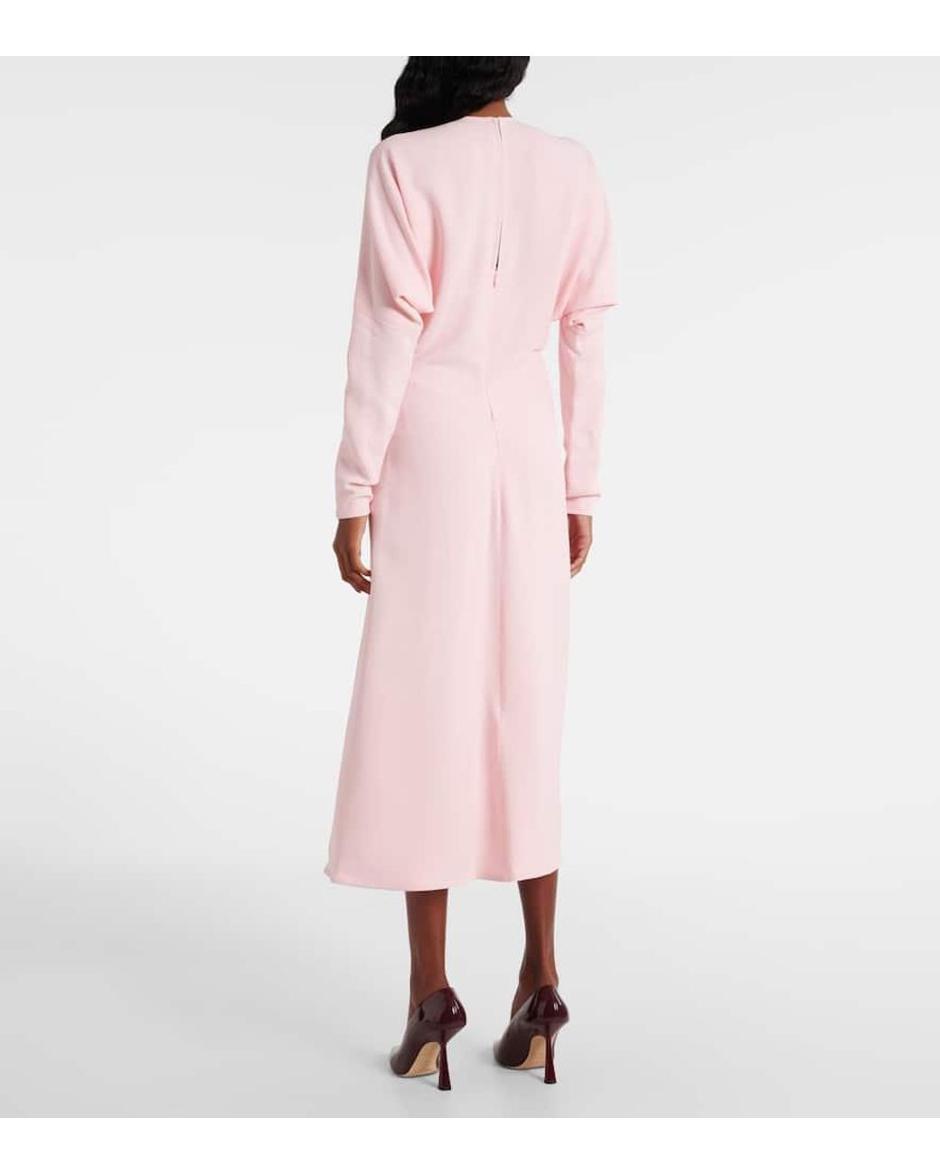 victoria beckham cady midi dress Pleated cady midi dress - cream