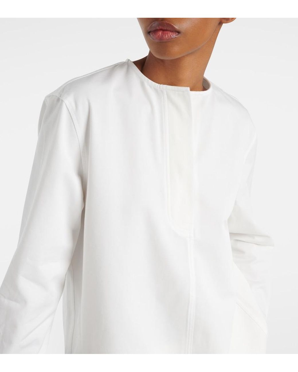 Totême White Cotton Twill Blouse