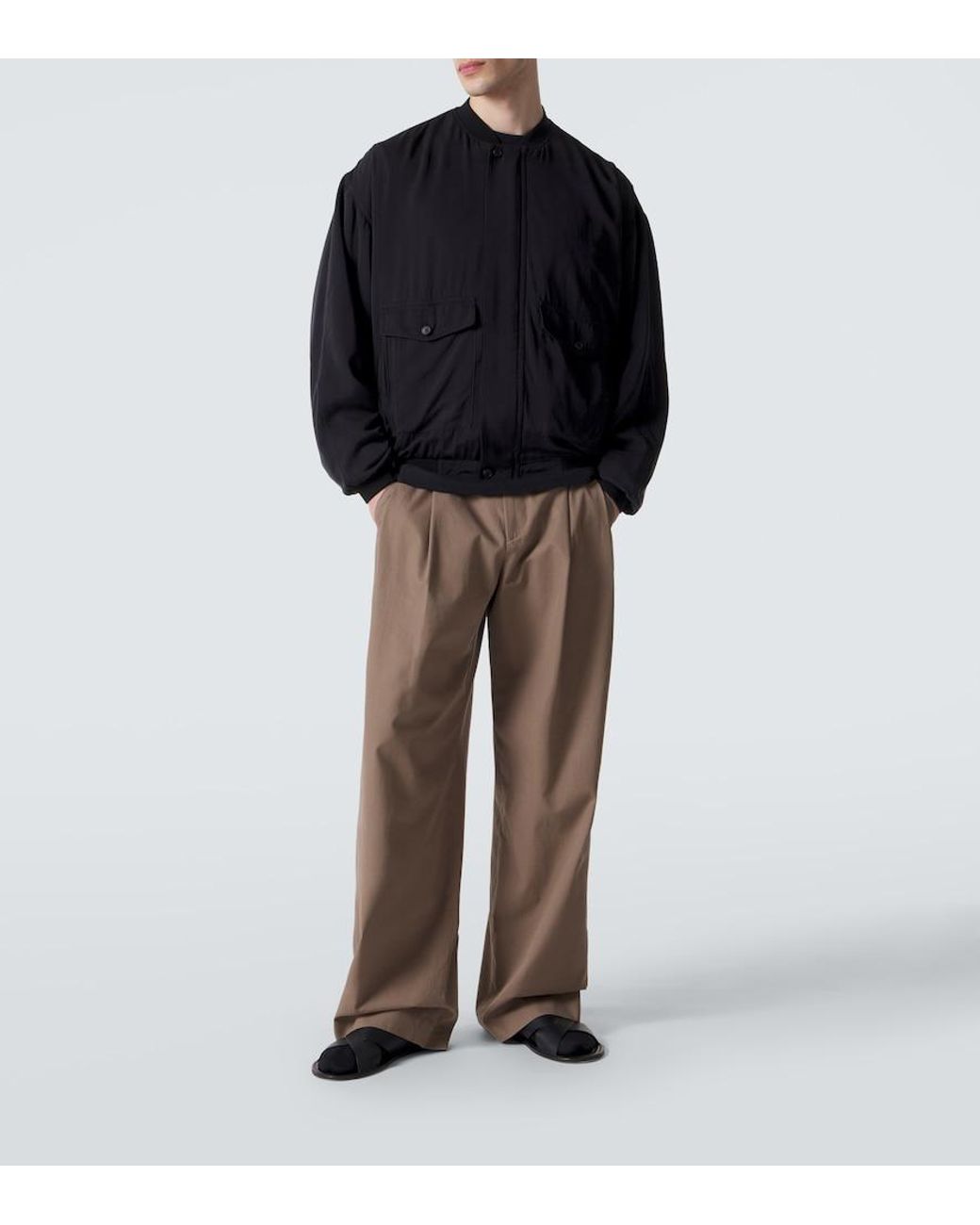 The Row Blue Uma Silk Jacket for men