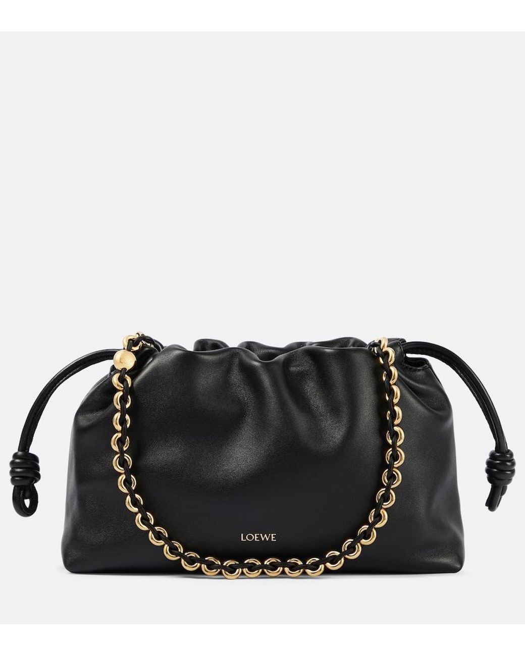 Loewe Black Flamenco Small Leather Clutch