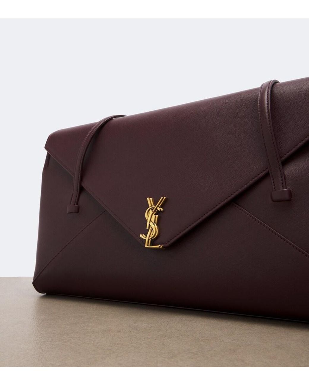 Saint Laurent Purple Simone Medium Leather Shoulder Bag