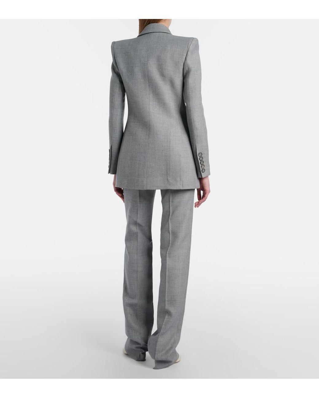 Alex Perry Gray Mid-Rise Straight Pants