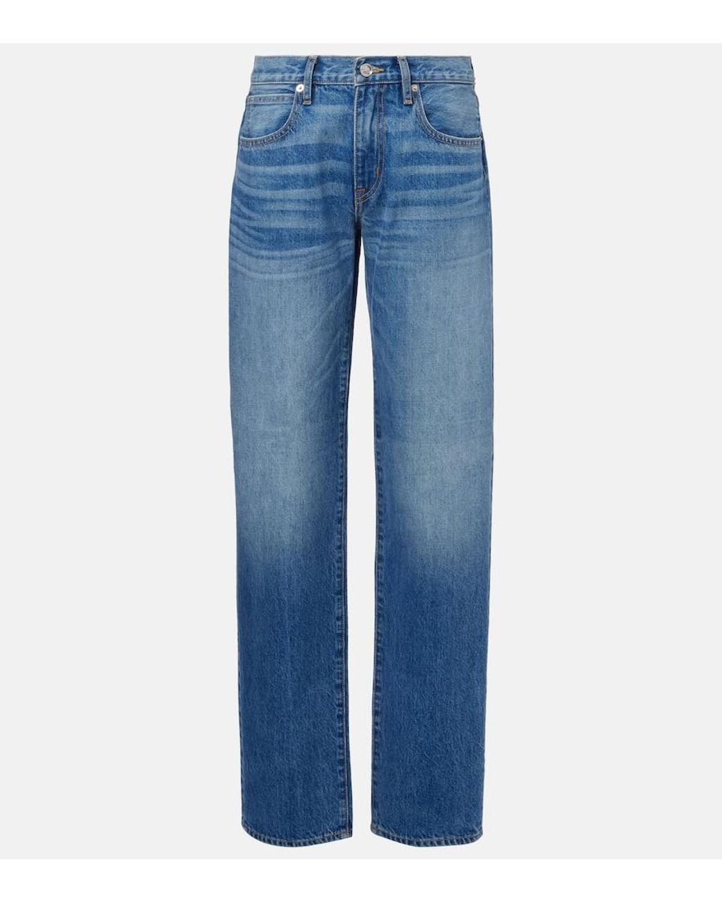 SLVRLAKE Denim Blue Ellie Low-Rise Wide-Leg Jeans