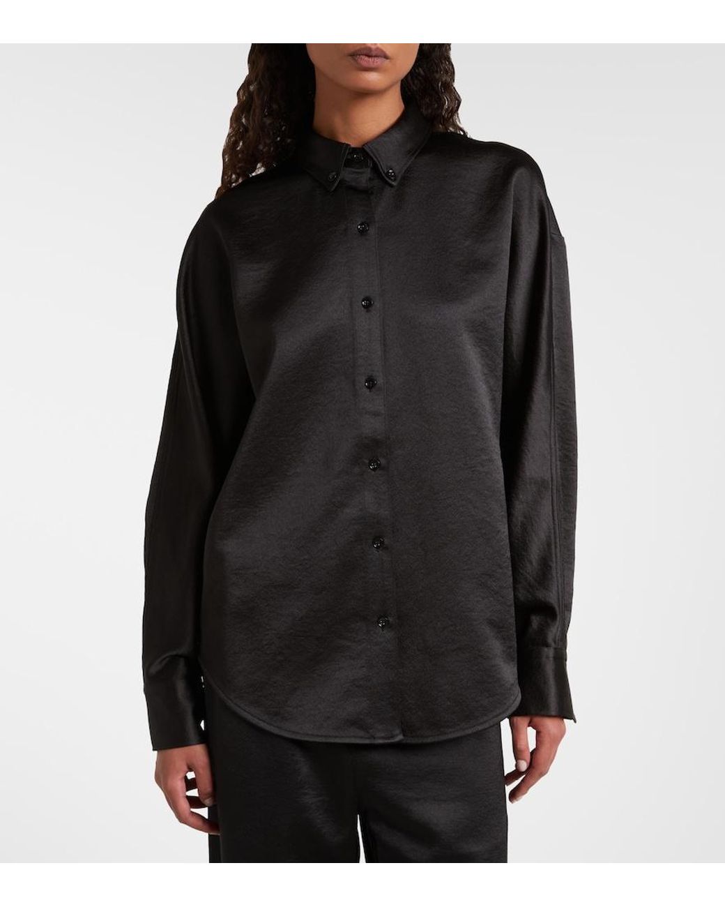 Proenza Schouler Black Caroline Crepe Shirt