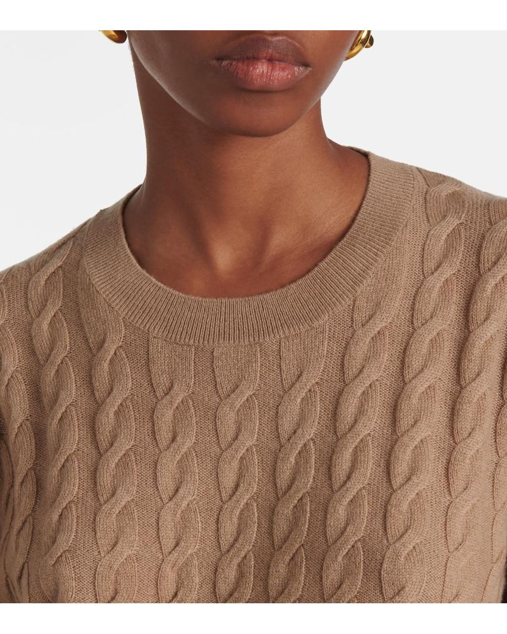 Jardin Des Orangers Natural Cable-Knit Wool And Cashmere Sweater